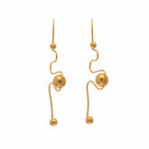 Abstract Wave Drop Earrings - B645