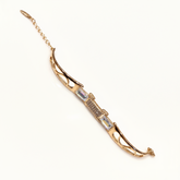 Golden Crystal Cutout Bracelet - B482