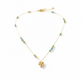 Beaded Heart Glow Necklace - B544