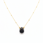 Black Glow Pendant Necklace - B555