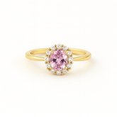 Blush Halo Pink Gemstone Ring