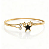 Golden Black Star Charm Bracelet B002