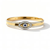 Stone-Studded Circle Gold Bracelet B007