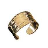 Golden Wavy Edge Cuff Bracelet B008