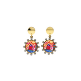 Celestial Mosaic Halo Earrings - B337