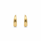 Classic Gold Textured Hoop Earrings - B712