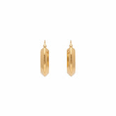 Classic Polished Gold Hoop Earrings - B646