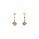 Diamond-Shape Drop Earrings - B690