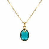 Emerald Shine Gold Necklace - B574