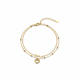 Golden Forever Heart Bracelet - B481