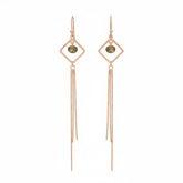 Geometric Tassel Drop Earrings - B633