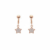Gold Star Dangle Earrings - B626