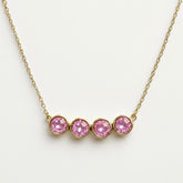 Golden Amethyst Glow Necklace - B227