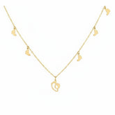 Golden Baby Feet Necklace - B215