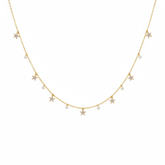 Golden Blossom Drops Necklace - B157