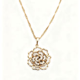 Golden Blossom Sparkle Necklace - B254