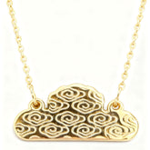 Golden Cloud Charm Necklace - B244