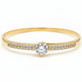 Golden Crystal Crown Bracelet - B057