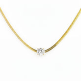 Golden Crystal Glow Necklace - B237