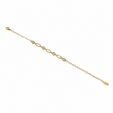 Golden Crystal Link Bracelet - B422
