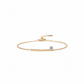 Golden Curve Crystal Bracelet - B497