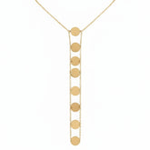 Golden Disc Layered Necklace - B235