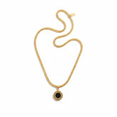 Golden Eclipse Medallion Necklace - B297