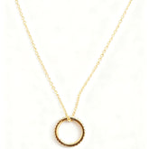 Golden Eternity Circle Necklace - B241