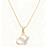 Golden Flutter Heart Pendant - B246