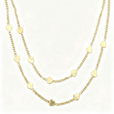 Golden Heart Chain Necklace - B295