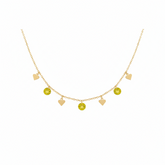 Golden Heart Glow Necklace - B546