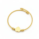Golden Heart Wire Bracelet - B076