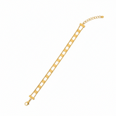 Golden Ladder Link Bracelet - B424