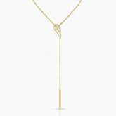 Golden Leaf Bar Pendant Chain - B231