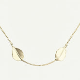 Golden Leaf Drop Necklace - B220