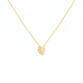 Golden Leaf Whisper Necklace - B159