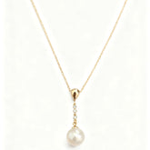 Golden Pearl Elegance Necklace - B242