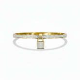 Golden Radiant Square Bracelet - B041