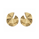 Golden Ripple Fold Earrings - B403