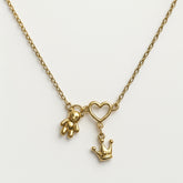 Golden Royal Teddy Necklace - B228