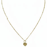 Golden Seashell Heart Necklace - B137