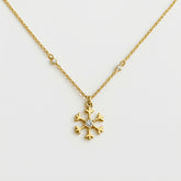 Golden Snowflake Pearl Chain - B230
