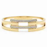 Golden Sparkle Hinge Bracelet - B198