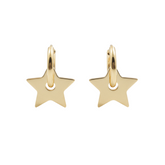 Golden Star Hoop Earrings - B363