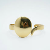 Golden Statement Curve Cuff Bracelet - B196