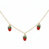Golden Strawberry Delight Necklace - B135