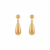Golden Teardrop Dangle Earrings - B710