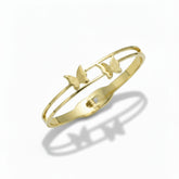 Golden Twin Butterfly Bracelet - B038