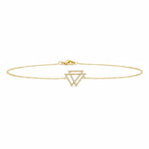 Golden Twin Triangles Bracelet - B065