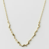 Golden Wave Link Necklace - B201